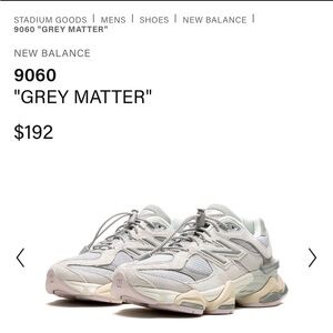 New Balance 9060 Grey Matter Athletic Shoes